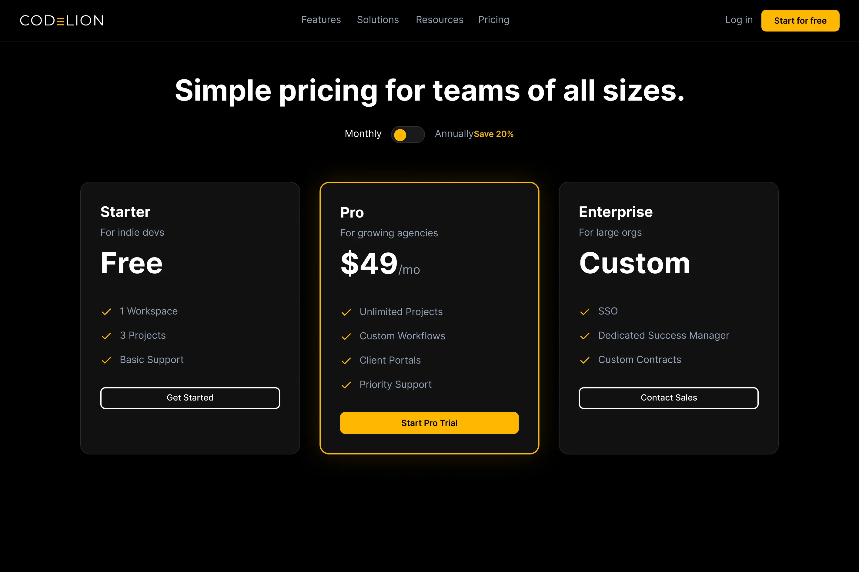 Screen 2, Pricing