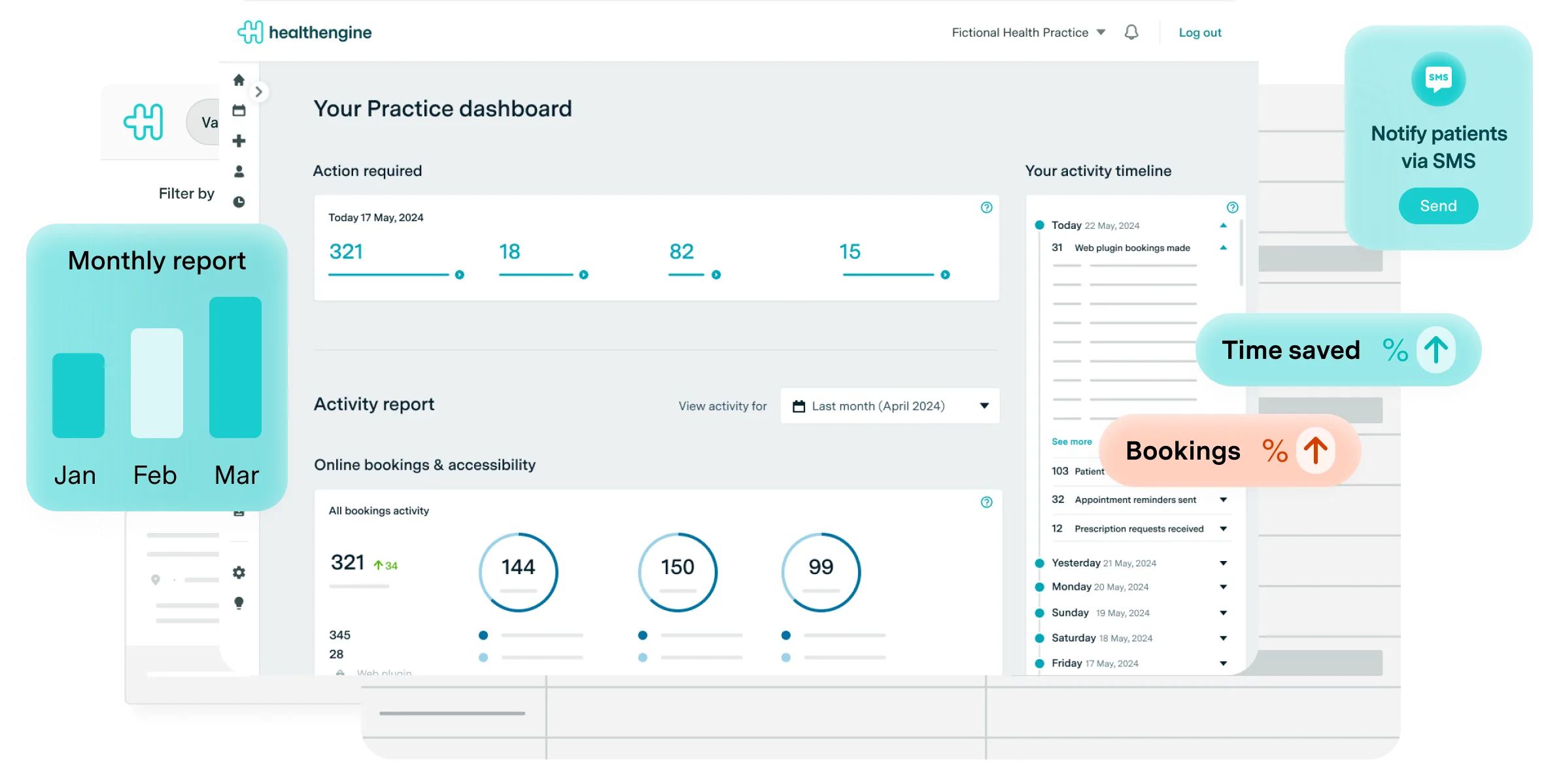 Healthengine practice page with available appointment times